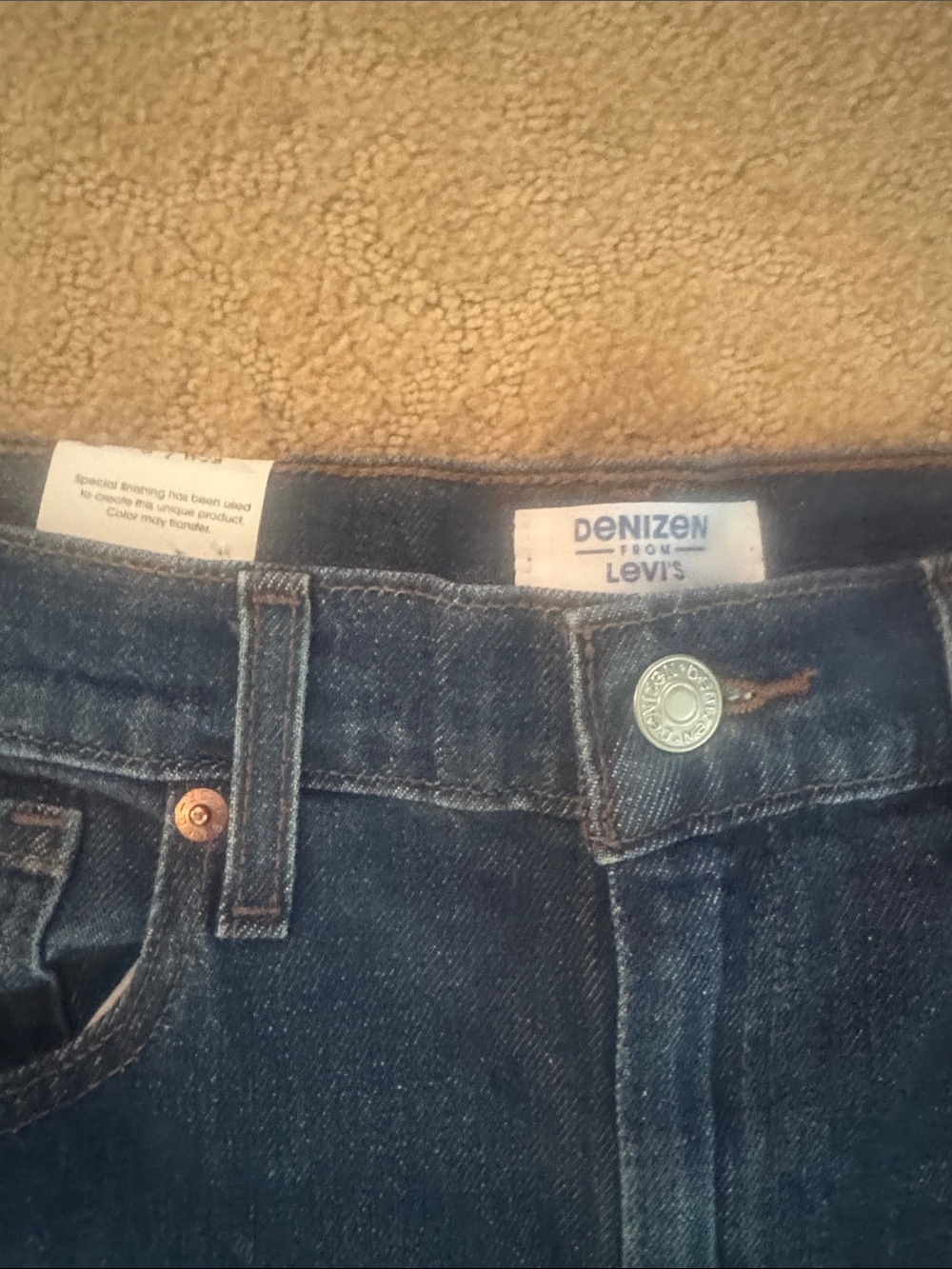 Denizen from Levi's Relaxed Wide Leg Dark Blue Jeans - Picture 2 of 3